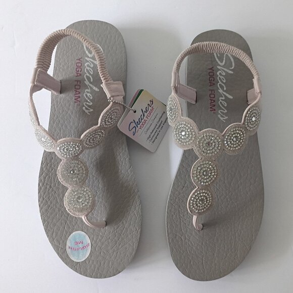 Skechers Meditation Sling Back Sandals - Stars & Sparkle Size 9 - Picture 1 of 5